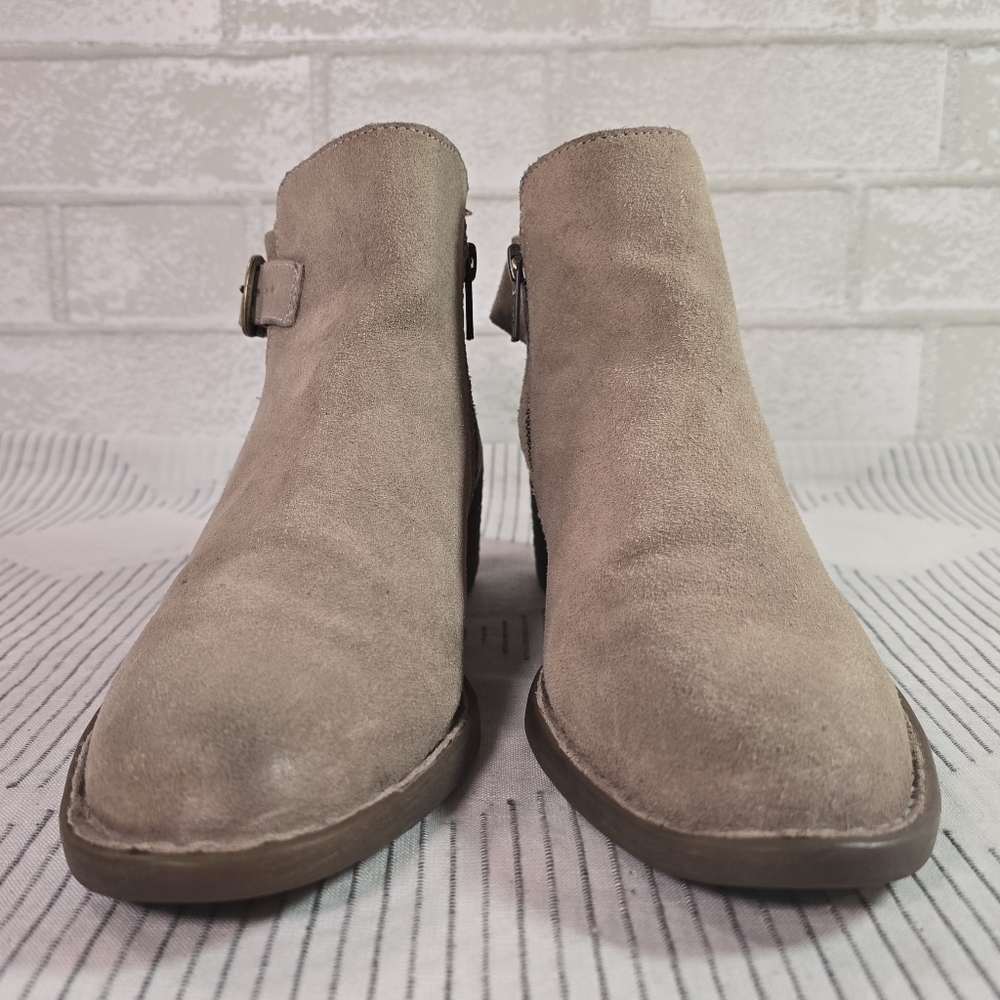 Born Leather Booties Brown/tan Sling Back Ankle Size 8.5 - Picture 4 of 12